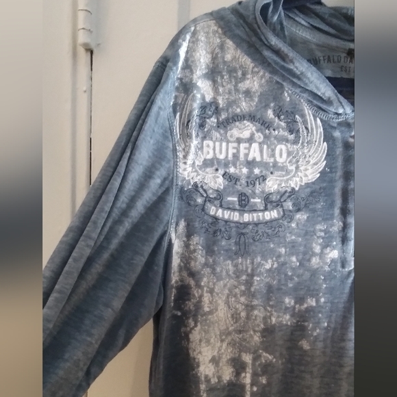 EUC Buffalo David Bitton Lightweight hoodie with front pockets Sz XL - Picture 2 of 10